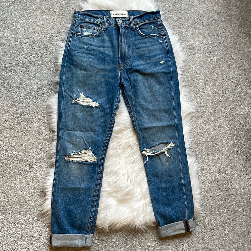 Reformation Distressed Jeans